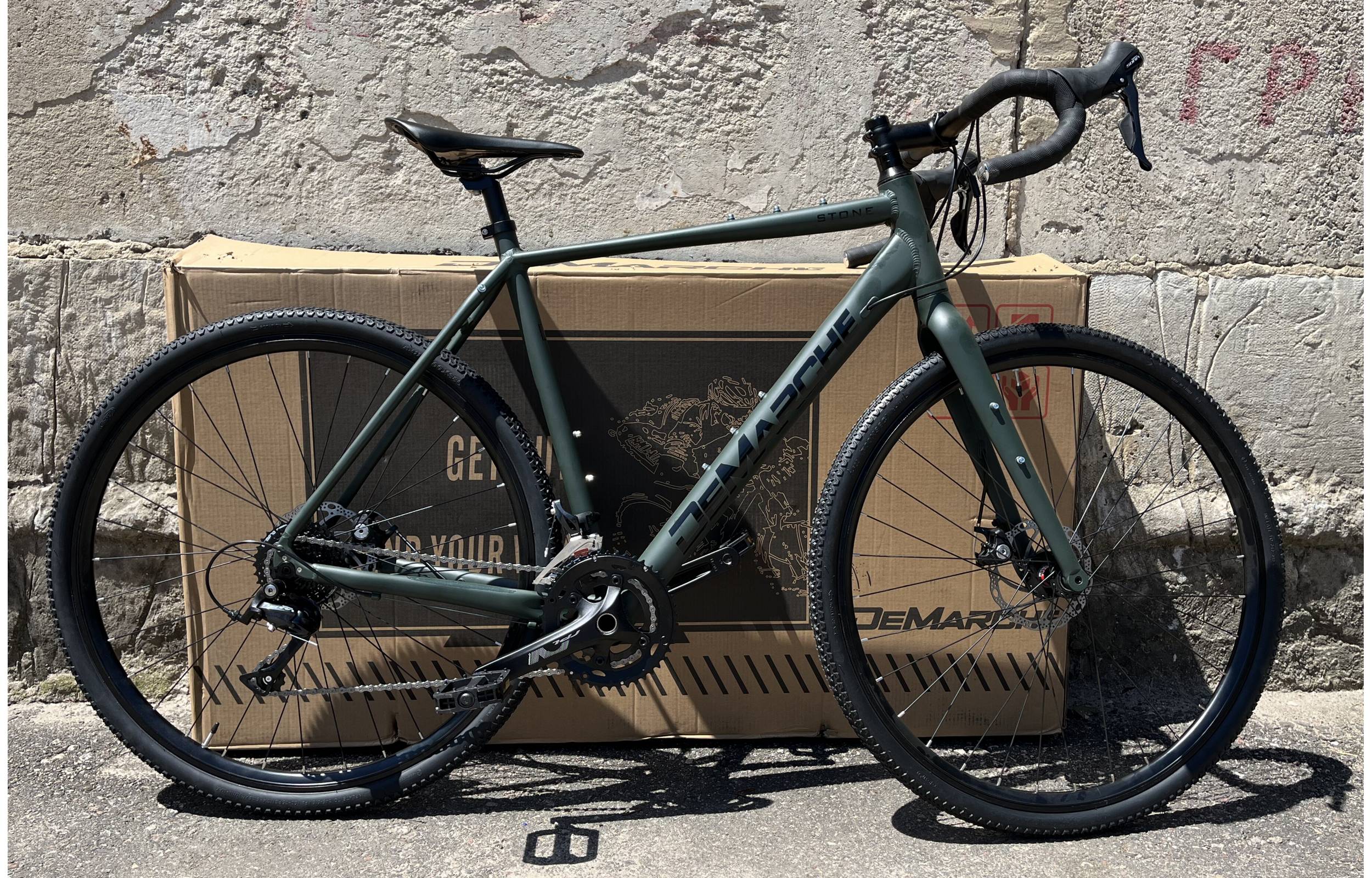 Фотография Велосипед DeMARCHE Gravel Stone SORA 28" размер М 2022 Зеленый